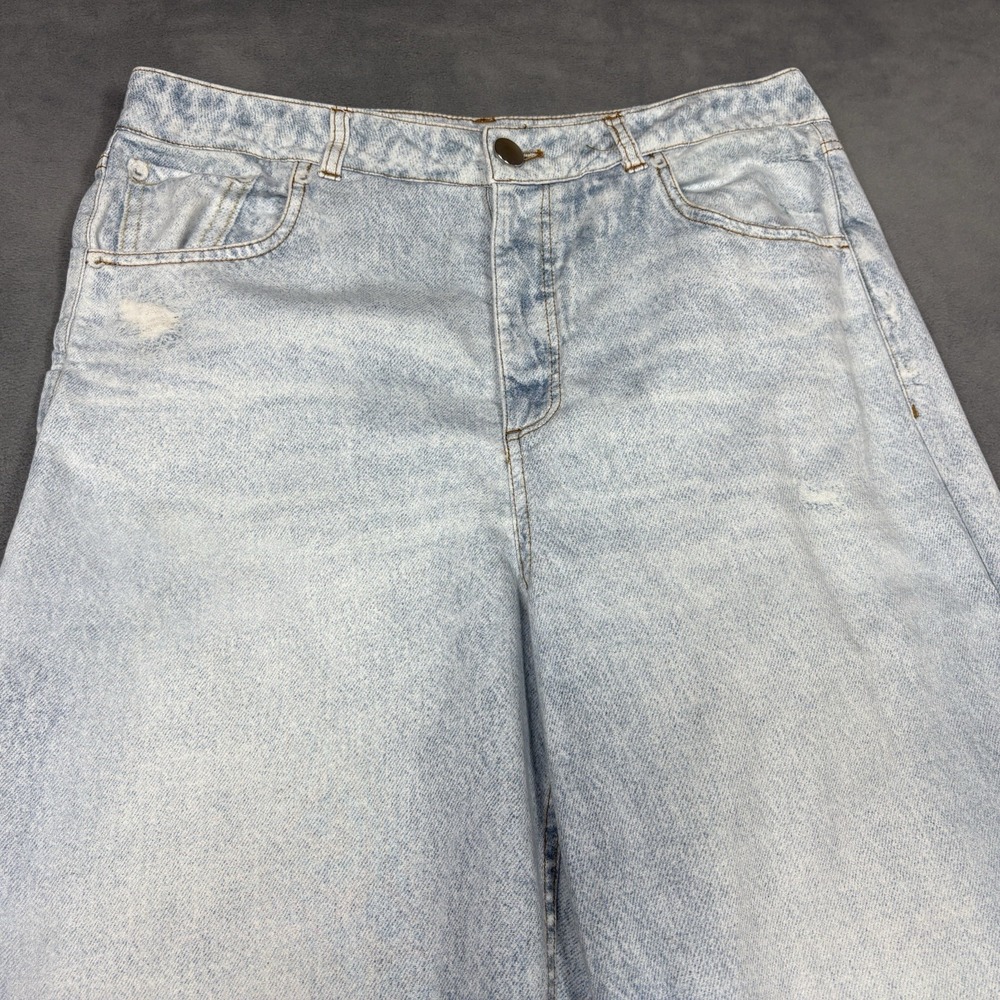 Joie Light Wash Wide Leg Jeans Size Large High Rise Cotton Blend Lightweight - Picture 3 of 10